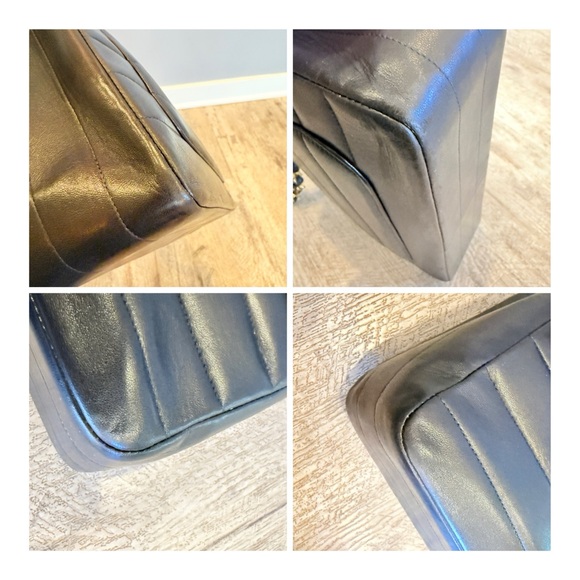 Chanel *RARE* Madamoiselle Jumbo Bag Black Leather Bag 24krt Gold Chain - Picture 4 of 13